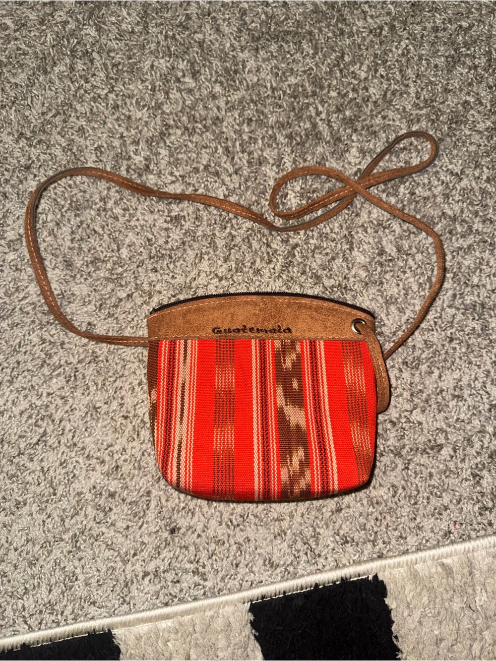 Guatemala Red Stripe Crossbody Bag